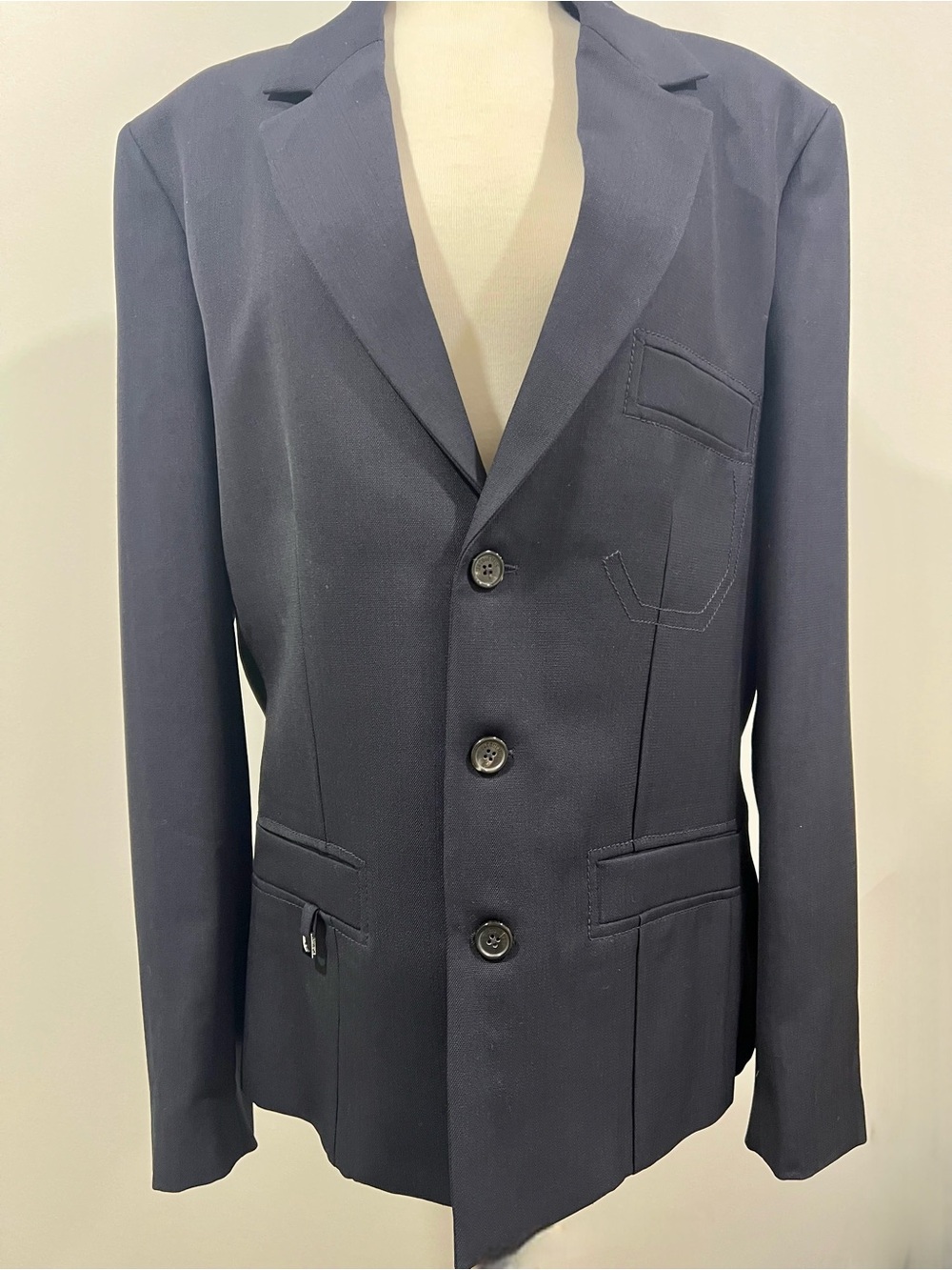 Jacquemus Men's Dark Navy Tailored Sport Coat
